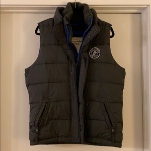 Grey Abercrombie Vest with Blue detailing